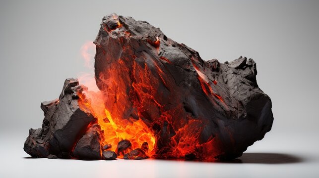 Red hot coal bar created with Generative AI technology.