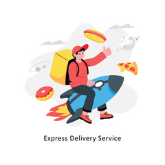 Express Delivery Service  abstract concept vector in a flat style stock illustration