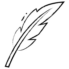 Hand drawn Feather icon