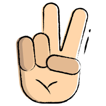 Hand drawn Peace Sign icon