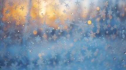 Fototapeta premium snowflake close-up