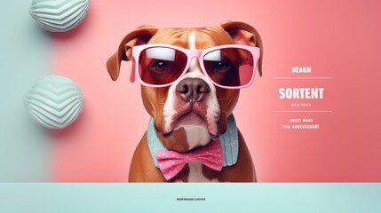 pit bull dog pet shop website landing page design template