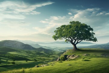 Obraz premium tree on the hill