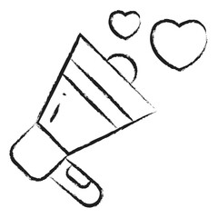 Hand drawn Megaphone icon