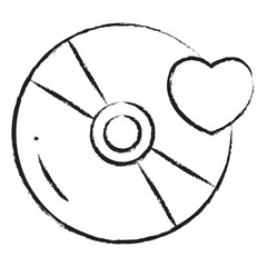 Hand drawn Music dvd icon