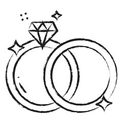 Hand drawn Rings icon