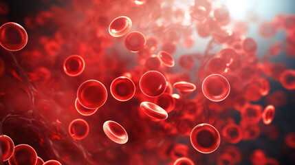 Transparent red blood cells molecules
