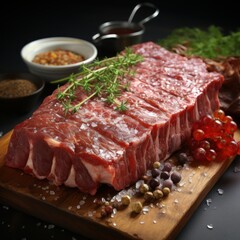 Fototapeta premium barbecue pork ribs