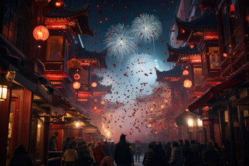 Fototapeta na wymiar Celebration of Chines New Year