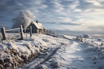 landscape with snow