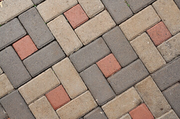 calçada de tijolos de paver 