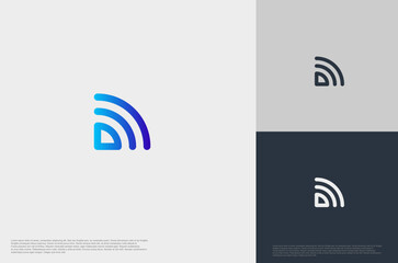 Wireless networking, wifi icon, symbol. logo design template