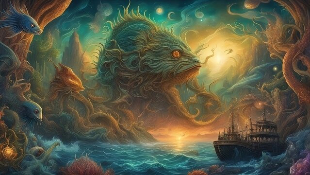 the fish dragon in the sky