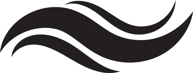 Waves vector design. Water wave icon. Wavy lines isolated.