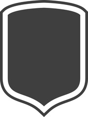 Shield black and white logo. Guarantee