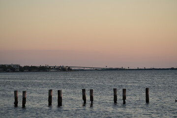 pier at dusk