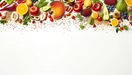 Poster fruits and vegetables background © Mladen