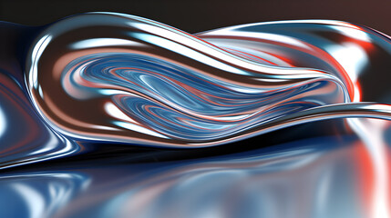 liquid chrome wave background