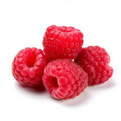 raspberries isolated on white background