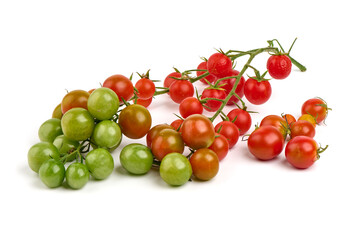 Tomato cherry, isolated on white background.