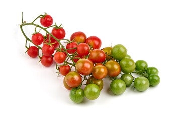 Tomato cherry, isolated on white background.