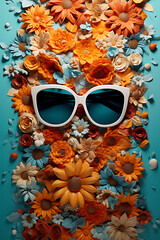 leaves and sunglasses