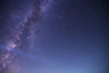 Beautiful bright  milky way galaxy. Starry sky. Night sky background.