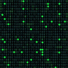 Photo of green dots on a black background