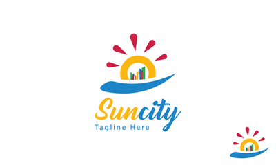 Sun City Logo Design Template.