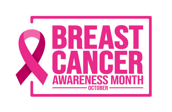 October is breast cancer awareness month background template. Holiday concept. background, banner, placard, card, and poster design template with ribbon and text inscription. vector illustration.