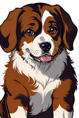 Cute dog illustration. cute dogs suitable for tshirt print