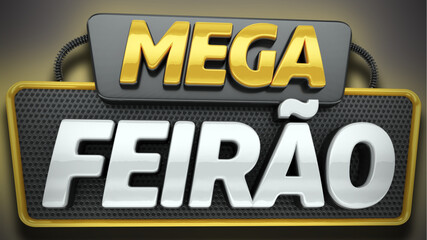 selo 3d ''mega feirão''