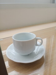 cup of coffee on the table