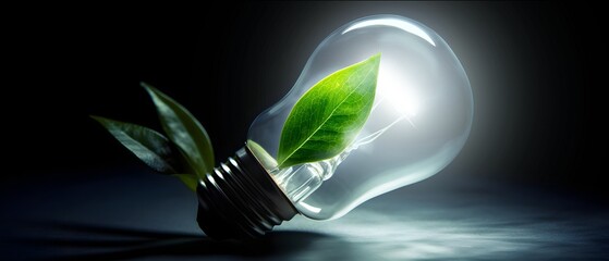 Electricity innovation growth green power, lamp idea concept technology.