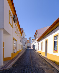 Fototapeta na wymiar Typical street in Ferreira do Alentejo. Alentejo, Portugal 2023