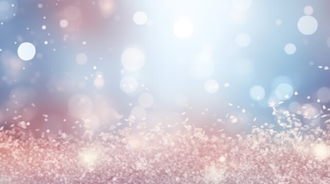 Winter natural background with snowflakes