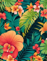 tropical seamless pattern