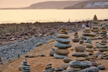 a photo of  stable stones on the beach