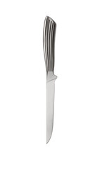 stainless steel kitchen knife on white background