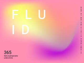 Liquid on colorful background. Bright mesh blurred pattern in pink, blue, green tones.