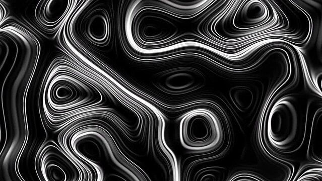 Black and White Liquid Fluid Texture Shape Material Background