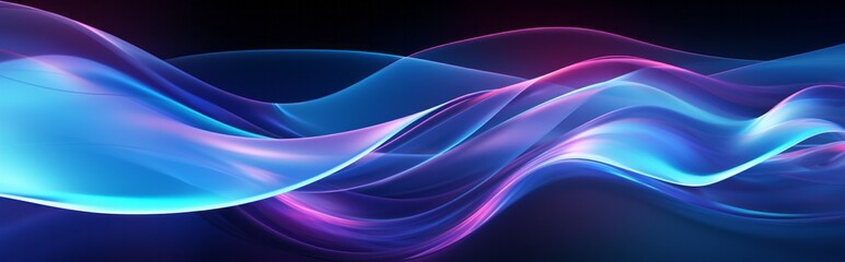abstract futuristic background with pink and blue glowing neon