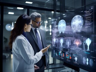 Seamless Integration of Human Expertise and AI in Medicine: Physician-Patient Test Result Discussion and AI Medical Scan Analysis in a Futuristic Setting