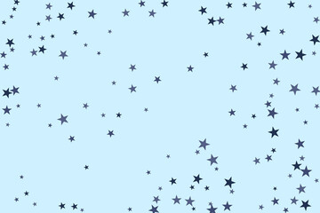Star confetti. Abstract casual confetti background. Bright design pattern.