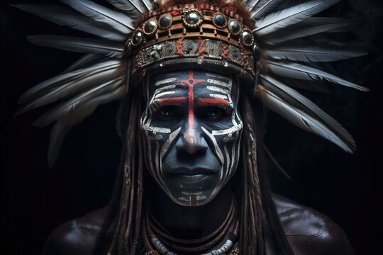 African shaman or witch doctor mystical