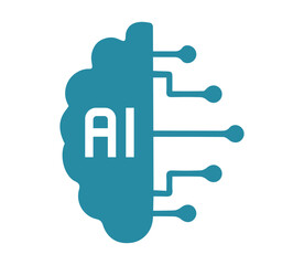 Artificial intelligence, AI, computer. Science, engineering, computing, digital, software. Neural network, future, technology, data analysis, seo, innovation. vector, icon