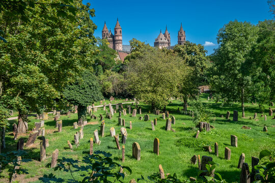 The Jewish Cemetery in Worms or Heiliger Sand, in Worms, Germany is  called the oldest surviving Jewish cemetery in Europe. The oldest tombstone still legible dates from 1058