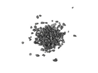 Gravel Pile Isolated, Grey Coarse Sand, Fine Granular Stones, Grit Sand, Small Grey Rock Texture