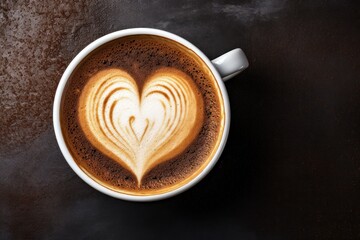 A latte coffee with hearts on it