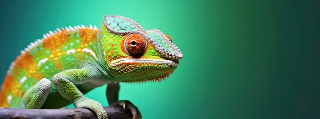 Foto auf Acrylglas Vivid chameleon background © olegganko
